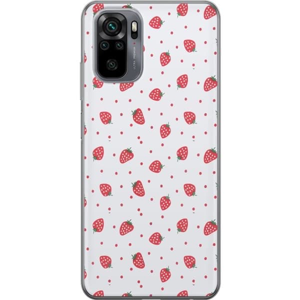 Mobildeksel til Xiaomi Redmi Note 10 med Jordbær motiv