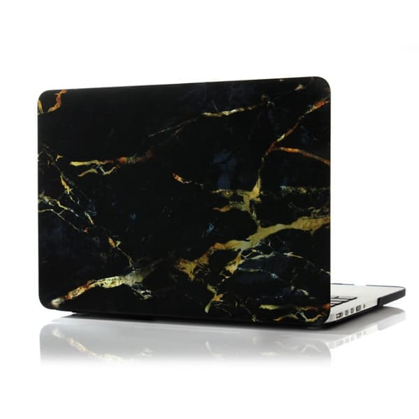 Etui i hård plast til MacBook Pro 14,2" A2442 2021, Marmor (Sort/guld)
