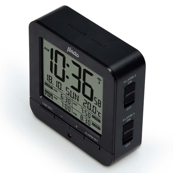 Alecto Vekkerklokke med termometer