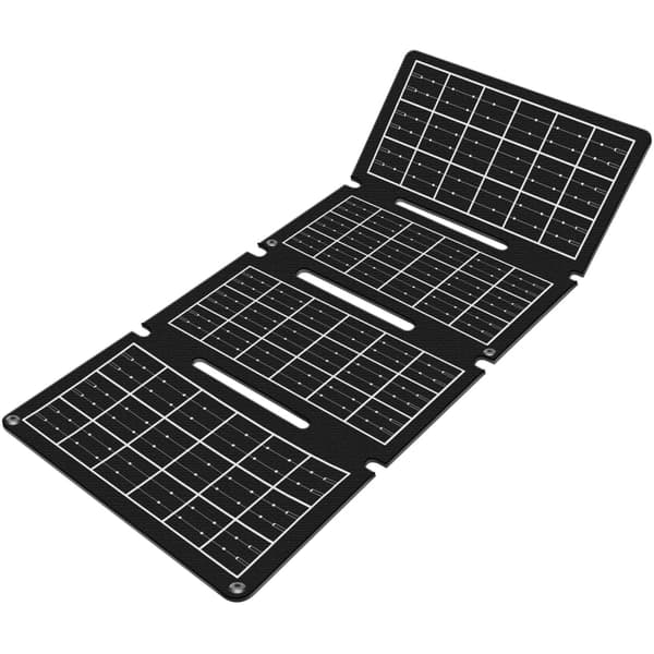 LogiLink Vikbar solcellspanel med USB-laddare 1x USB-C, 1 x USB-A 15W