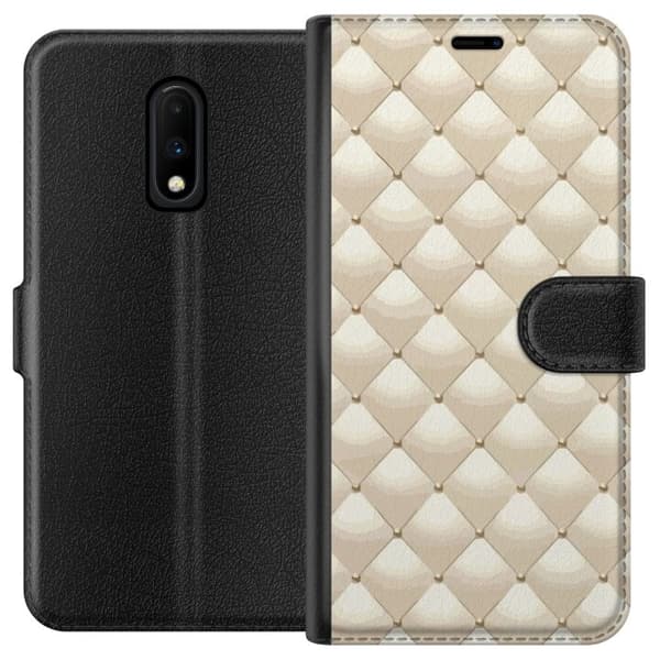 Tegnebogsetui til OnePlus 7 med Guldglans motiv