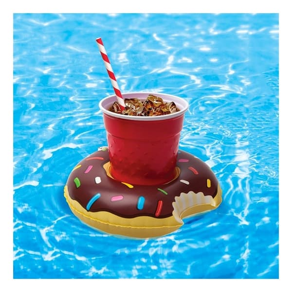 Oppblåsbar koppholder - Strawberry Donut