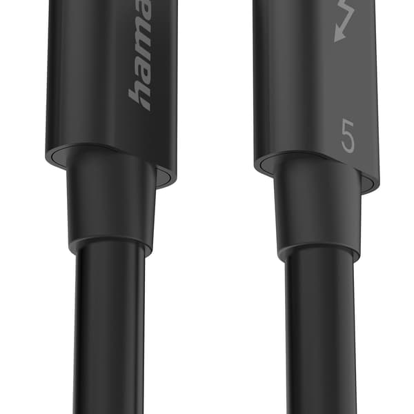 Hama Kabel USB-C Thunderbolt 5 80 Gbit/S Ultra-Hd 8K 1.0M Sort