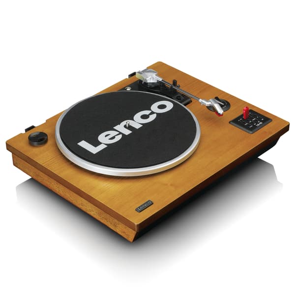 Lenco Pladespiller med Bluetooth®, USB MP3-koder, højttalere Wood