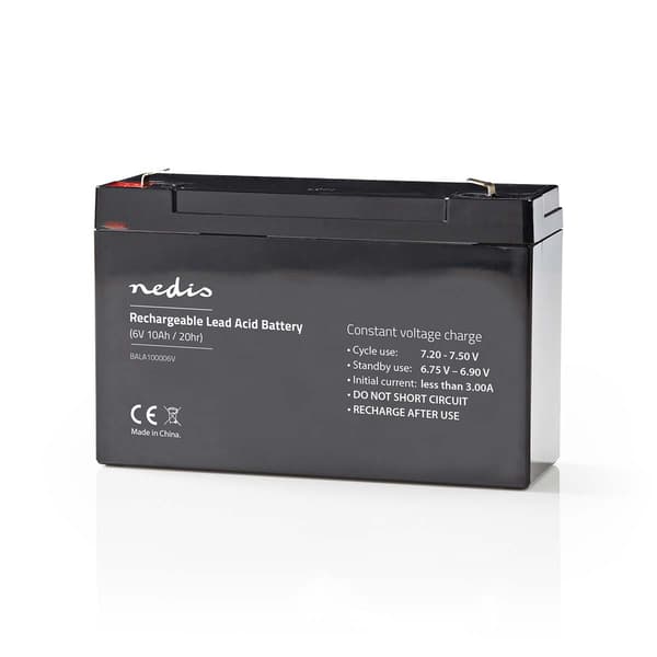 Nedis Oppladbart blybatteri | Oppladningsbar | 6