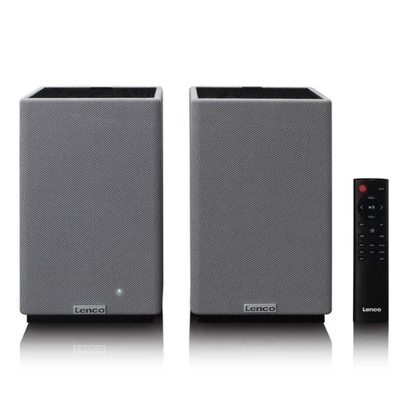 Lenco Stereo Hi-Fi-högtalare i bokhyllan med Bluetooth®
