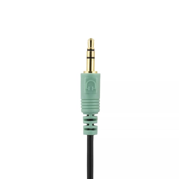 DELTACO høretelefoner, volumekontrol, 2,5m kabel, sort
