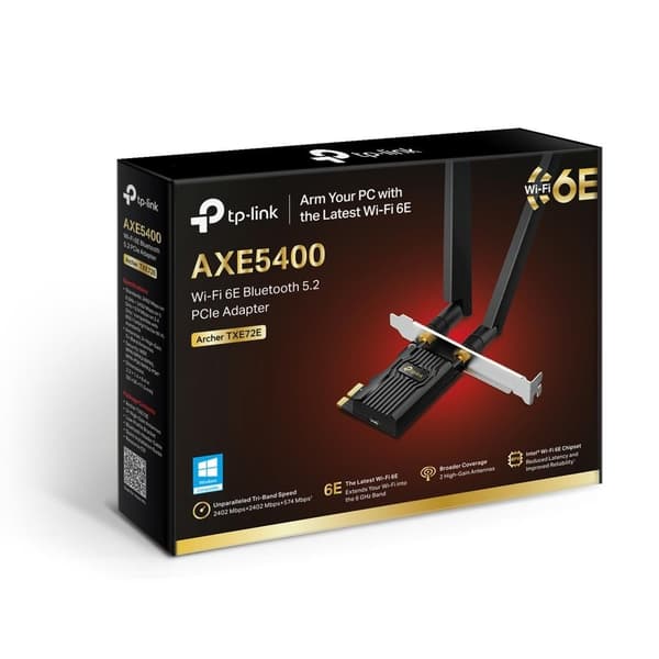 TP-Link AXE5400 Wi-Fi 6E Bluetooth 5.3 PCIe-adapter /Archer TXE72E