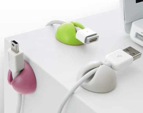 Kabelholder-Kabelklemme Mini, 6-pak (Gul/Pink/Grøn)