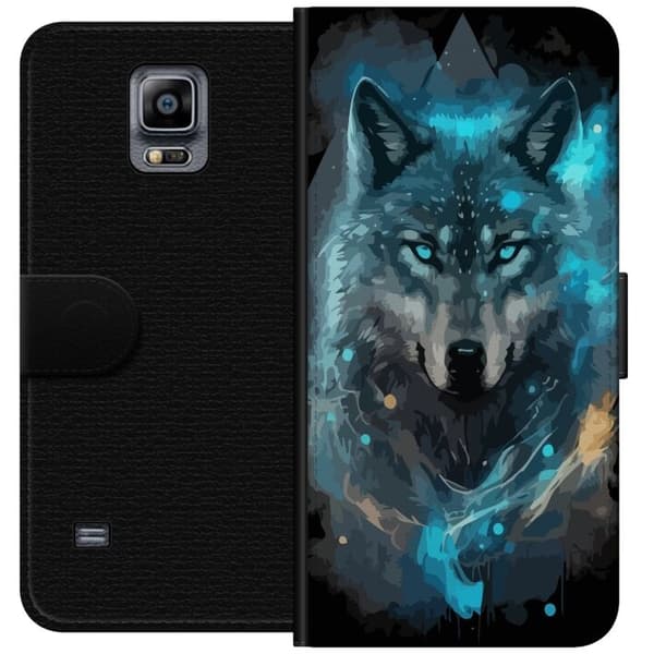 Tegnebogsetui til Samsung Galaxy Note 4 med Ulve motiv