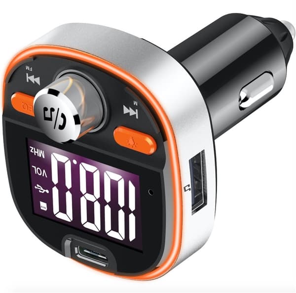 FM-sender med Bluetooth-håndfri, USB og stemningsfuld belysning
