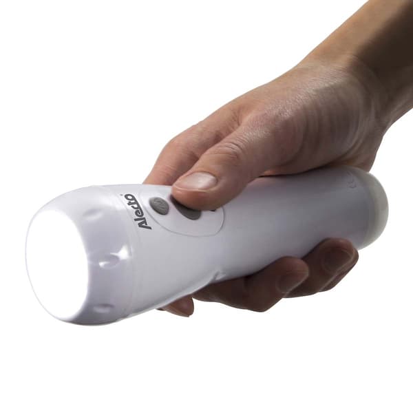 Alecto Genopladelig LED-lommelygte hvid