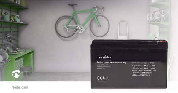 Nedis Oppladbart blybatteri | Oppladningsbar | 12