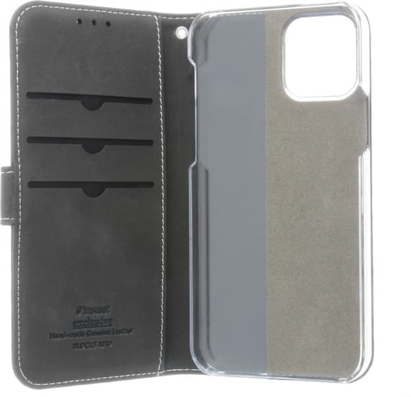 Insmat Exclusive Flip Case Plånboksfodral, iPhone 12 / 12 Pro, svart