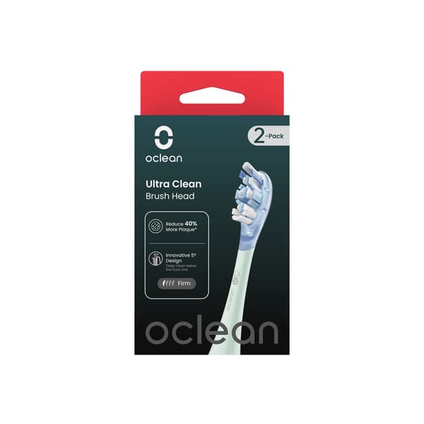 Oclean Børstehoveder Ultra Clean 2-Pak Grøn