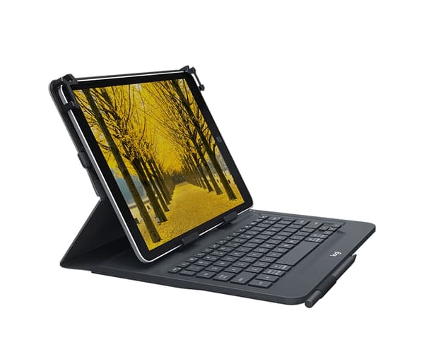 Logitech Universal Folio näppäimistöllä, 10 tuumaa – musta (Pohjoismaat)