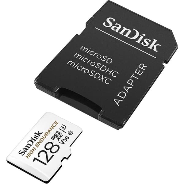 SANDISK Minnekort MicroSDXC 128GB High Endurance med adap