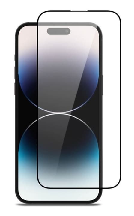 Karkaistua lasia näytönsuoja iPhone 16 Pro, musta reuna