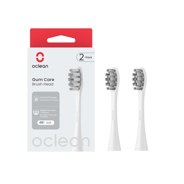 Oclean Børstehode Gum Care 2-Pakk Hvit
