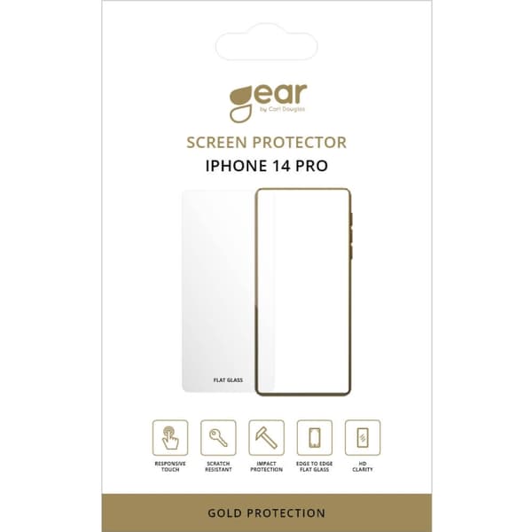 Gear Näytönsuojus 2.5D Gold Case Friendly - iPhone 14 Pro