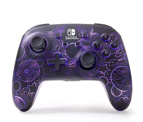 PowerA Förbättrad trådlös handkontroll med Lumectra - Galactic Vortex (Nintendo Switch)