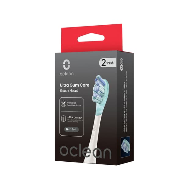 Oclean Børstehoveder Ultra Gum Care 2-Pak Hvid