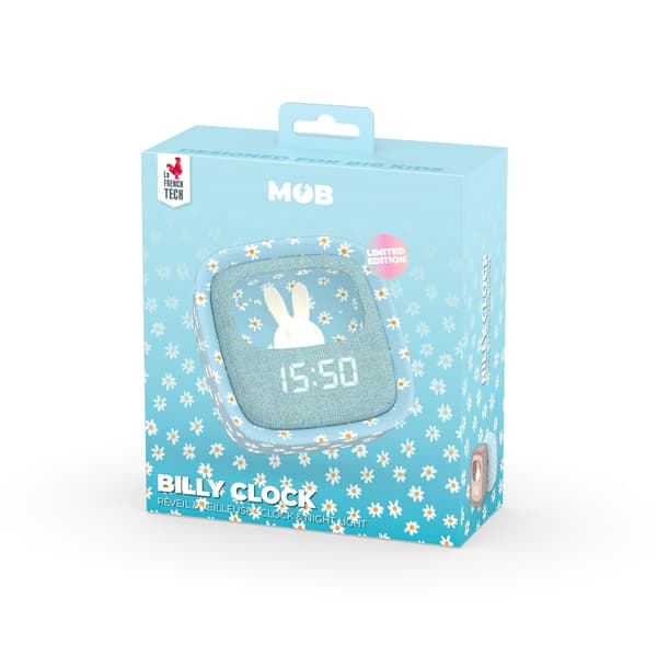 Mobility On Board Vekkerklokke med Lys Billy Clock Blue Blomst