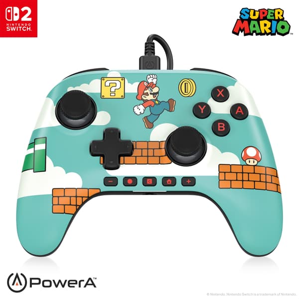 PowerA Advantage langallinen ohjain Nintendo Switch 2:lle - Mario Time