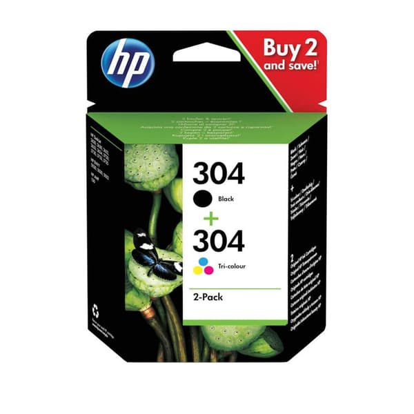HP Blæk Multipak 3JB05AE 304 Sort Cyan Magenta Gul