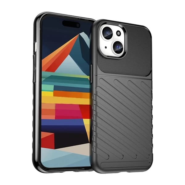 TPU-mobiletui til iPhone 16 Pro Max, sort