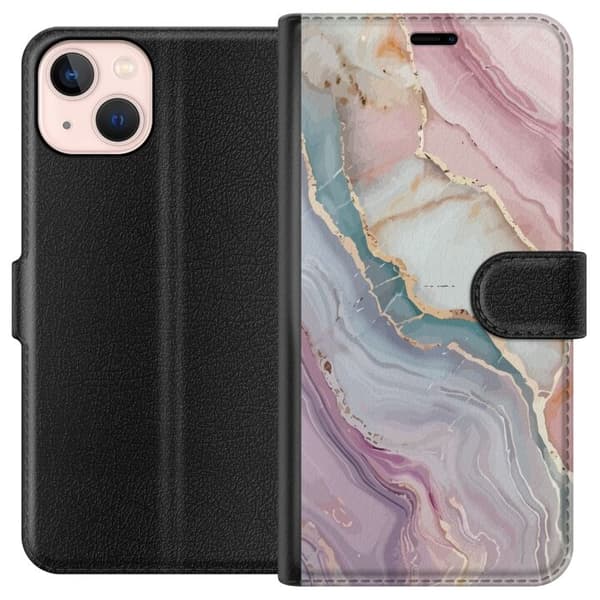 Tegnebogsetui til Apple iPhone 13 mini med Marmor motiv
