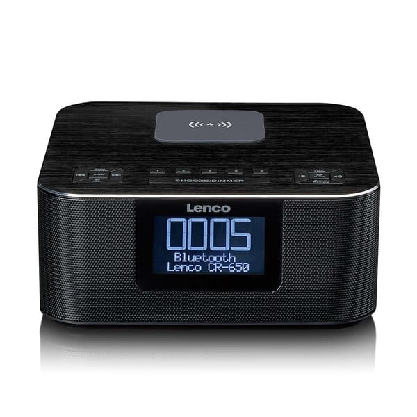 Lenco Stereo-clockradio med DAB+ FM Bluetooth® trådløs opladning