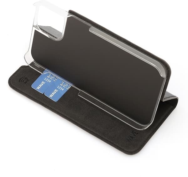 Wave BookCase skyddsfodral, iPhone 13, svart