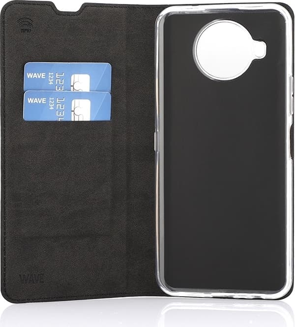 Wave BookCase skyddsfodral, Nokia 8.3 5G, svart