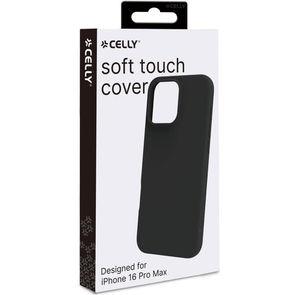 Celly Cromo Soft rubber case iPhone 16 Pro Max Svart