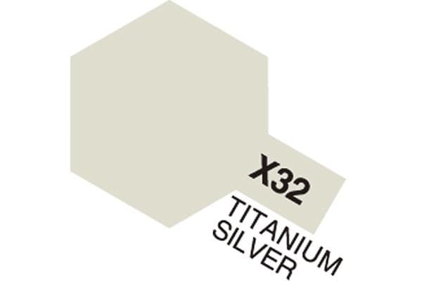 Akryl Mini X-32 Titanium. Sølv