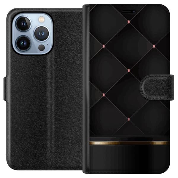Lompakkokotelo Apple iPhone 13 Pro-laitteelle, jossa on Ylellinen linja kuvio