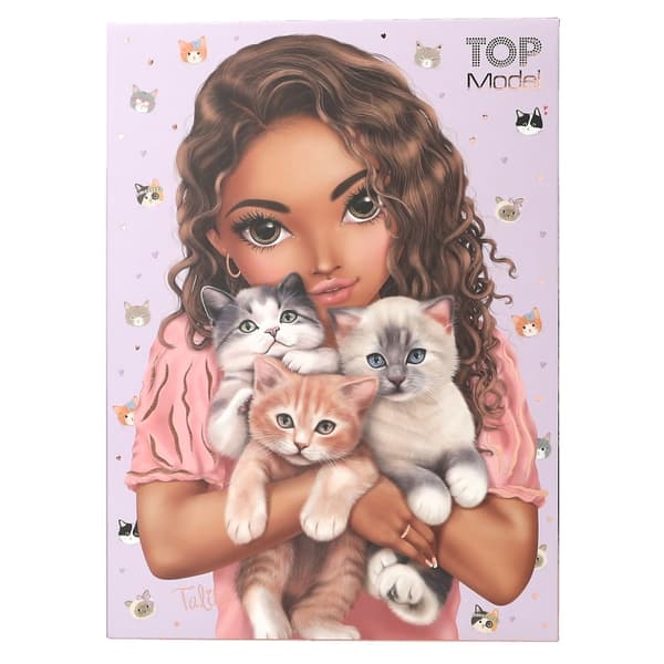 TOPModel Brevsett CAT LOVE - Myk lilla