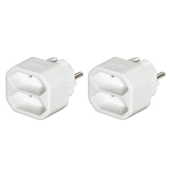 Hama Stik Adapter Dobbelt 2-pak Hvid