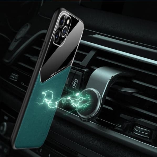 Smart mobilcover med magnet til iPhone 12 Pro Max, Sort