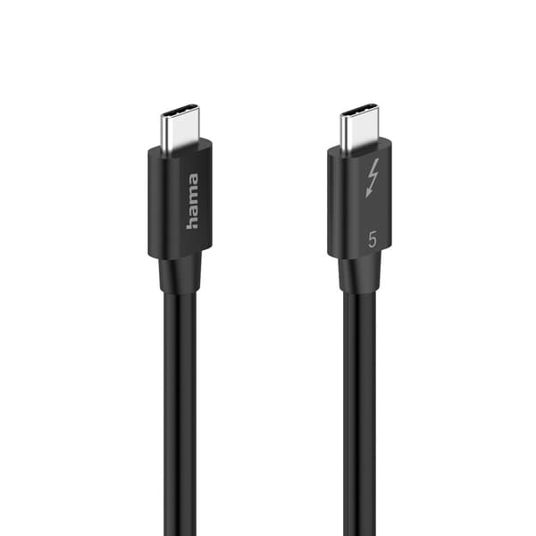 Hama Kabel USB-C Thunderbolt 5 80 Gbit/S Ultra-Hd 8K 1.0M Sort
