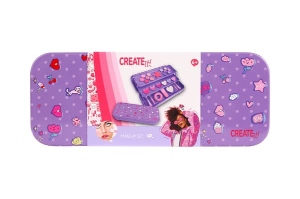 CREATE it! 3-lags sminkeboks, lilla (884504B)
