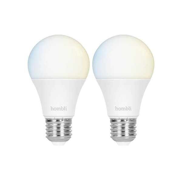 Hombli Smartlampe E27 9W Promo 2-pakning CCT