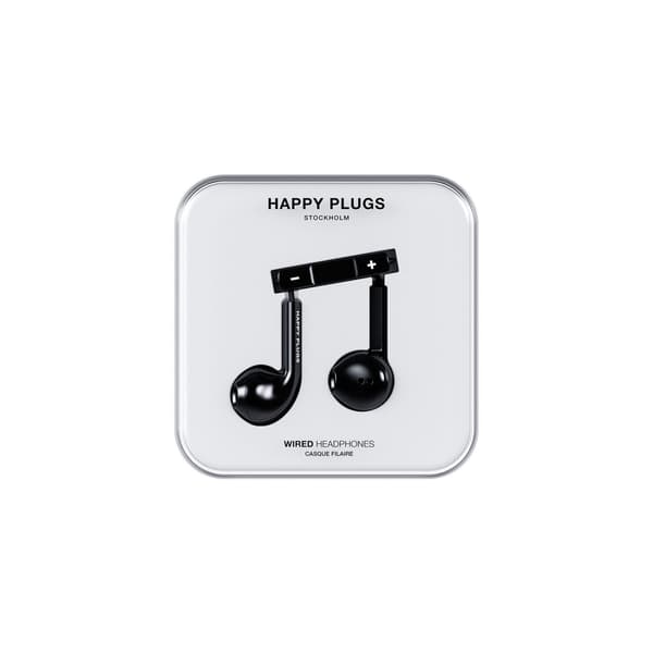 Happy Plugs Øretelefoner In-Ear USB-C Ledning Sort