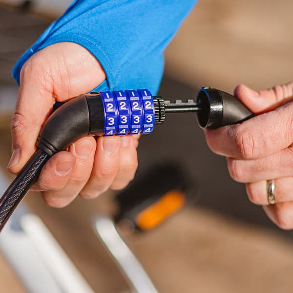Forever Outdoor Cykellås med kabel og kode KYL-110, Sort