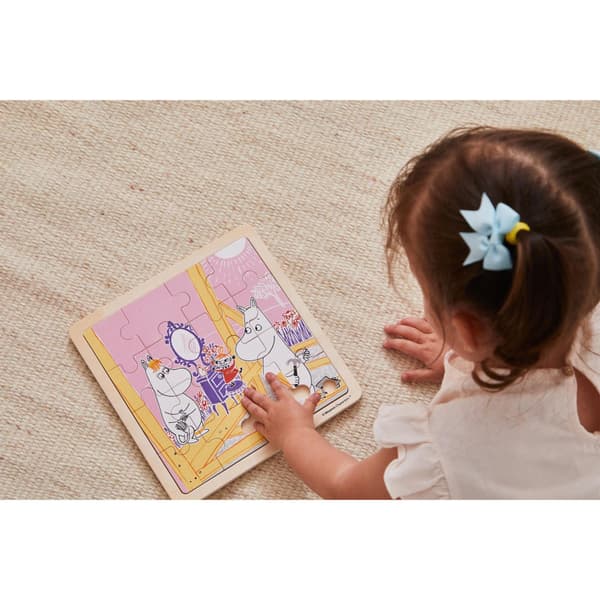 Moomin Pussel 16 Pcs Wooden Puzzle Construction Fun