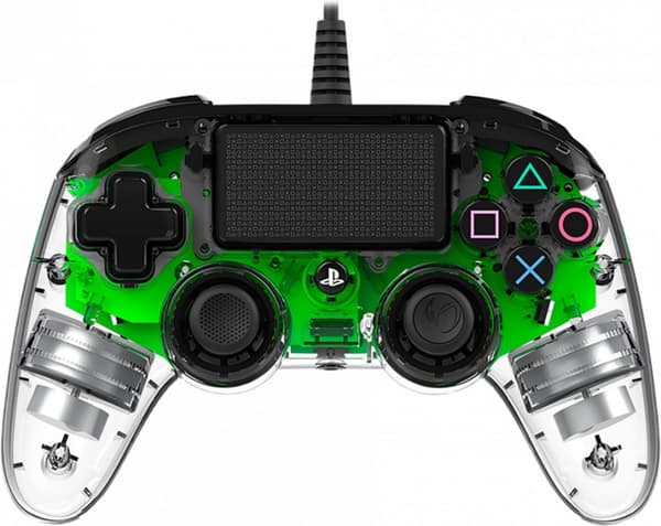 Nacon Wired illuminated Compact kontroll, Grön LED (PS4/PC)