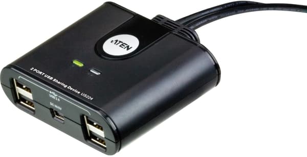 ATEN US224 manuel USB 2.0-switch, 2 computere til 4 enheder, 4xUSB Typ