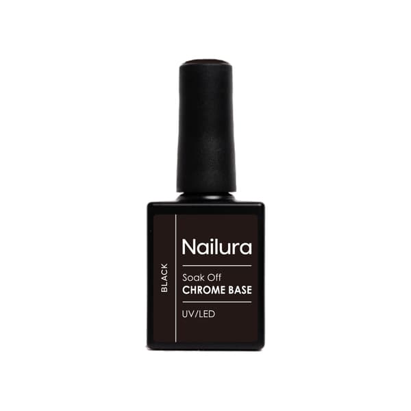 Nailura Chrome Base Black Gel – Sort – 10 ml