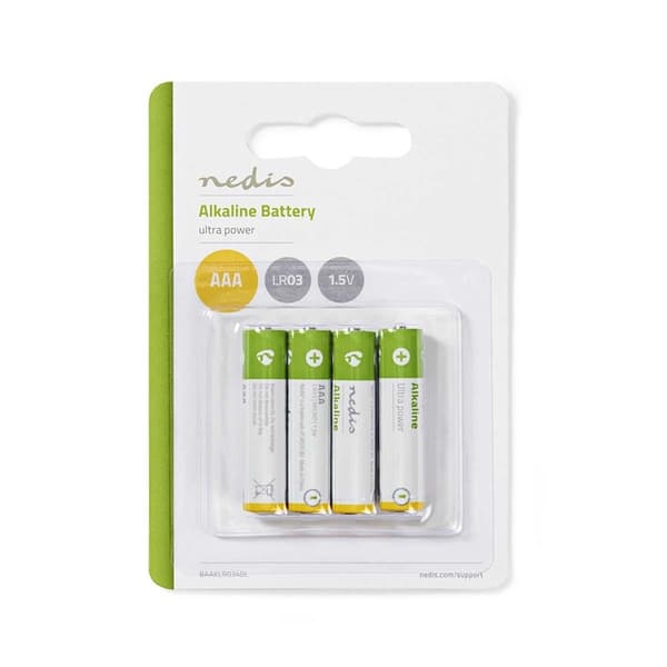 Nedis Alkaline Batteri AAA | 1.5 V DC | 4-Pakke